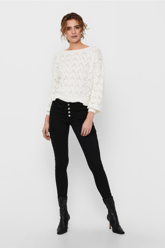 ONLBRYNN LIFE STRUCTURE L/S PUL KNT 15222853 Cloud Dancer